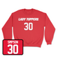 Red Women's Soccer Lady Toppers Player Crew Medium / Amanda Simpson | #30