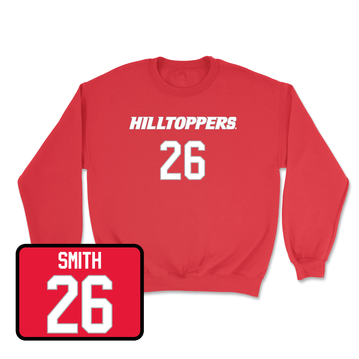 Red Football Hilltoppers Player Crew Medium / Amaari Smith | #26
