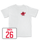 White Football Big Red Comfort Colors Tee Youth Small / Amaari Smith | #26