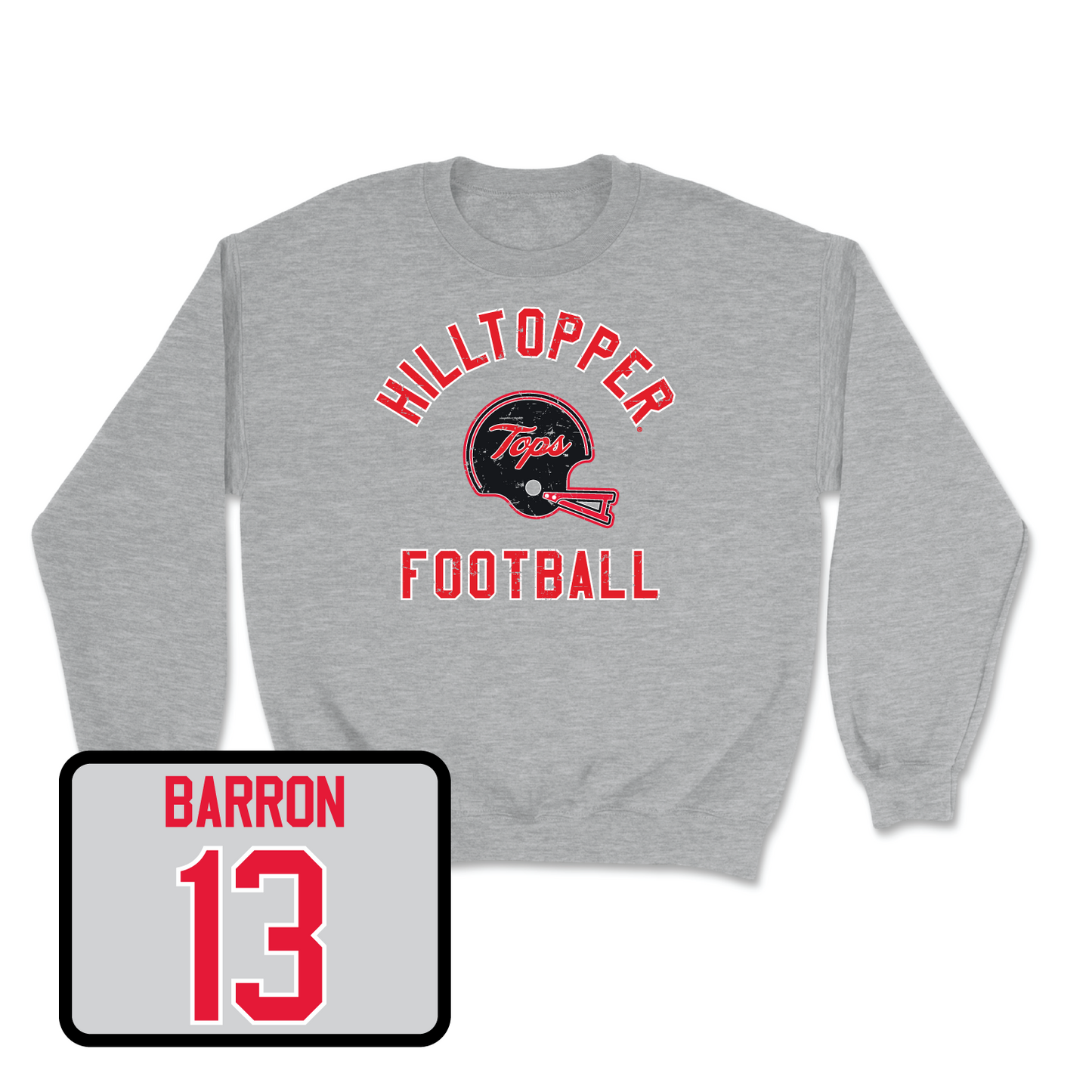 Sport Grey Football Football Helmet Crew Medium / Bronson Barron | #13