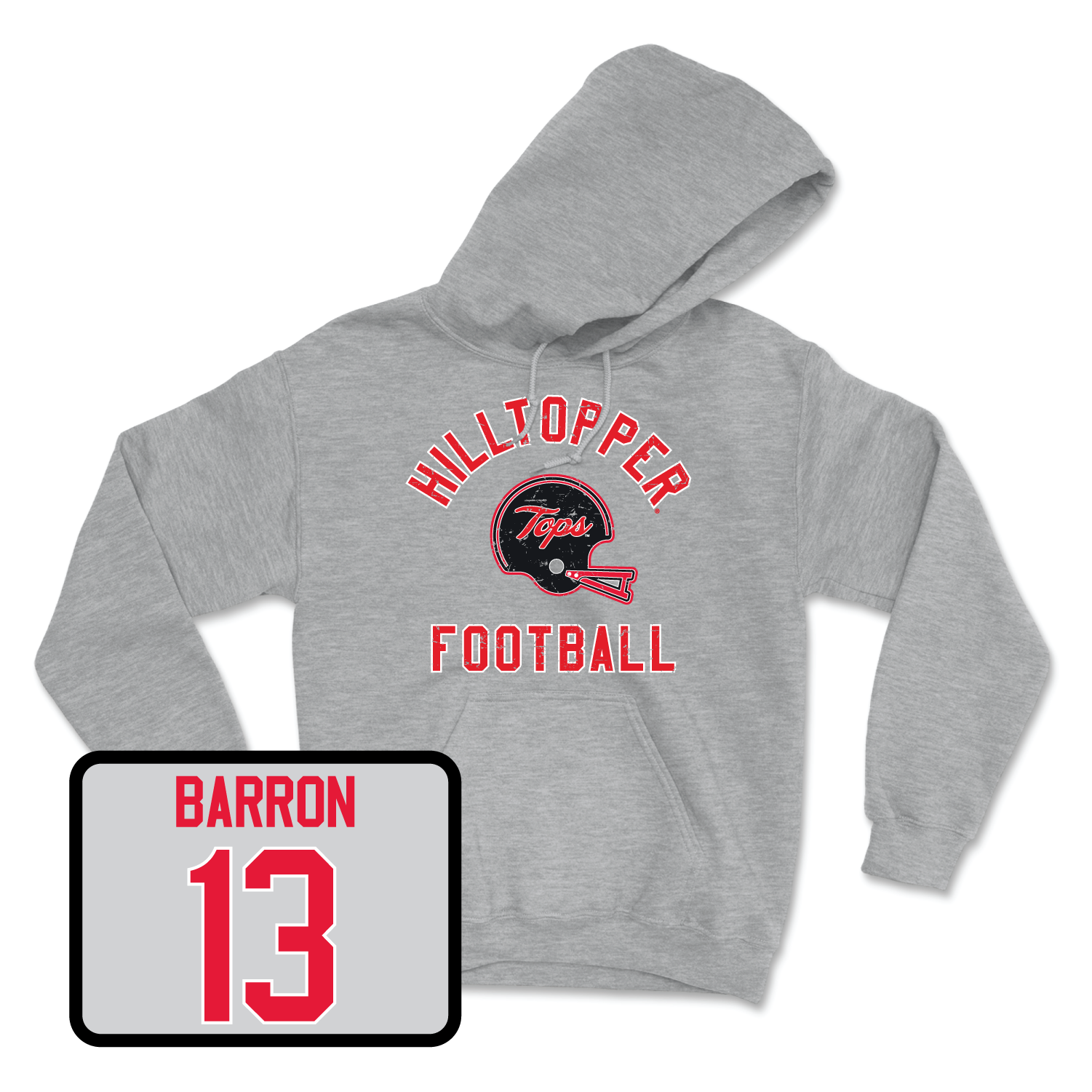 Sport Grey Football Football Helmet Hoodie Small / Bronson Barron | #13