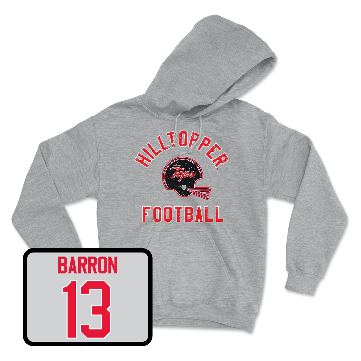 Sport Grey Football Football Helmet Hoodie 2X-Large / Bronson Barron | #13
