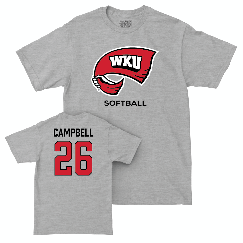 WKU Softball Sport Grey Classic Tee - Becca Campbell | #26 Small