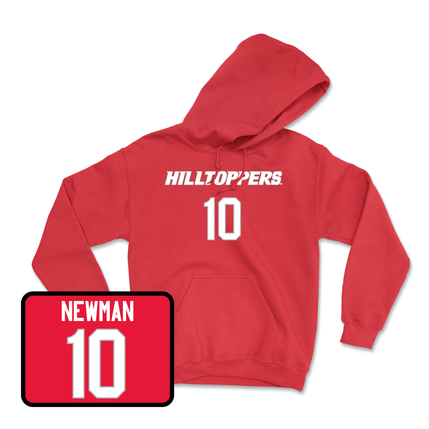 Red Men's Basketball Hilltoppers Player Hoodie X-Large / Brandon Newman | #10