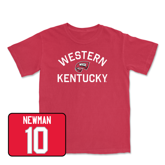 Red Men's Basketball Towel Tee Youth Small / Brandon Newman | #10