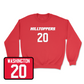 Red Football Hilltoppers Player Crew Small / Bryson Washington | #20