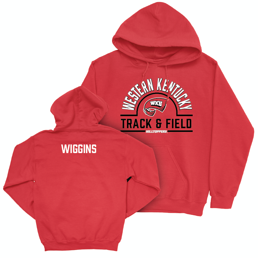WKU Men's Track & Field Red Arch Hoodie - Brad Wiggins Small