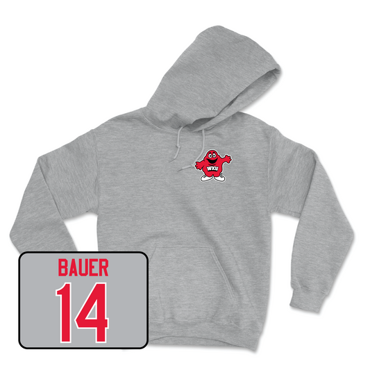 Sport Grey Women's Volleyball Big Red Hoodie Youth Small / Callie Bauer | #14