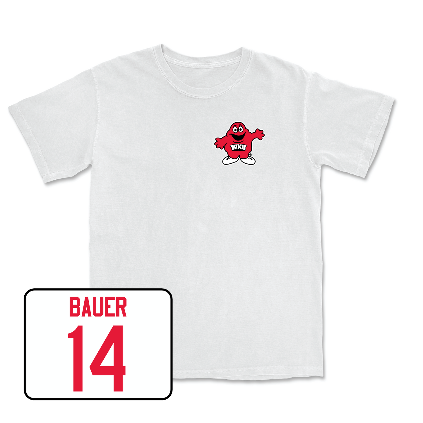 White Women's Volleyball Big Red Comfort Colors Tee Small / Callie Bauer | #14