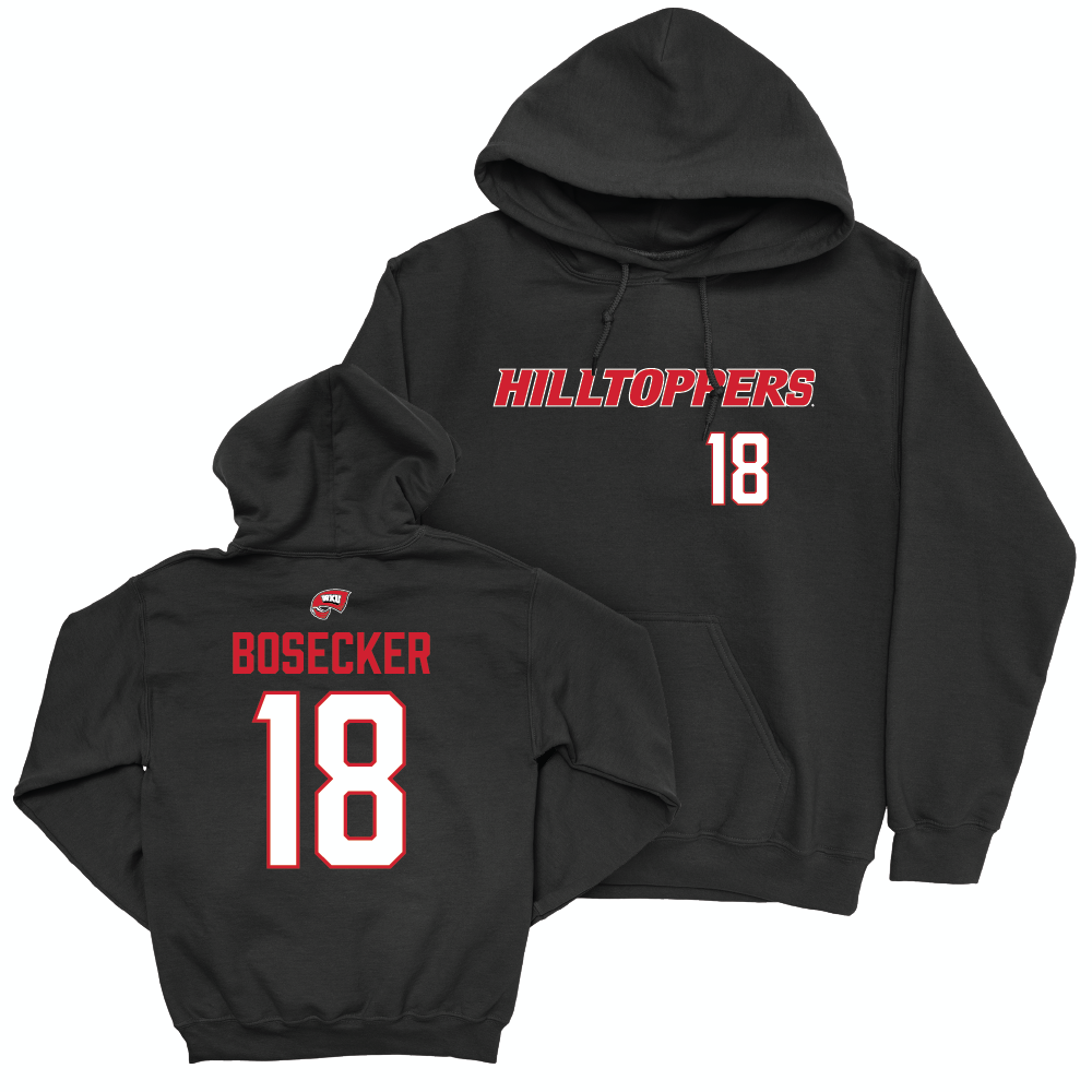 WKU Baseball Black Hilltoppers Hoodie - Cory Bosecker | #18 Small