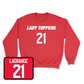 Red Women's Soccer Lady Toppers Player Crew Small / Camryn LaGrange | #21