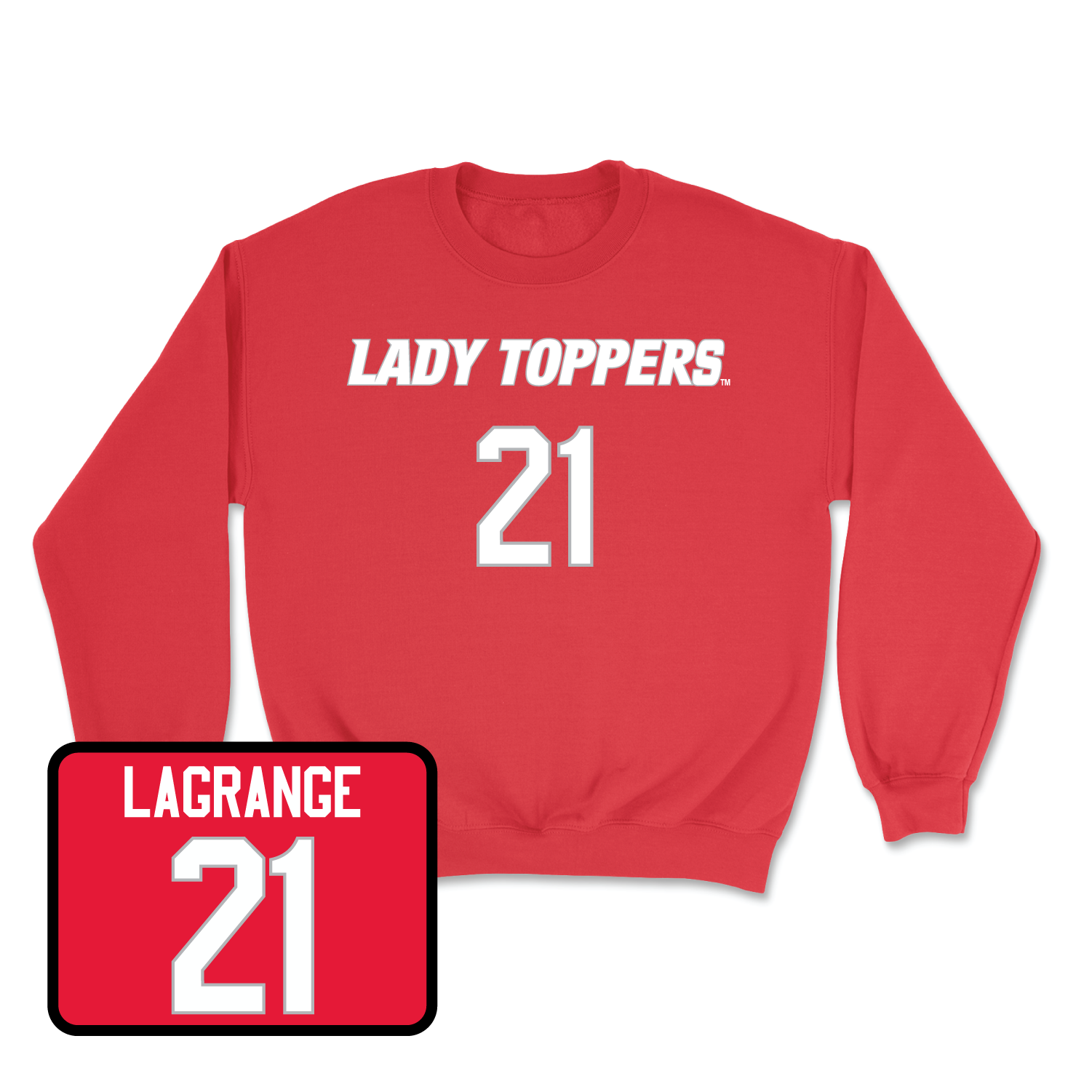 Red Women's Soccer Lady Toppers Player Crew Medium / Camryn LaGrange | #21