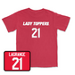 Red Women's Soccer Lady Toppers Player Tee Small / Camryn LaGrange | #21