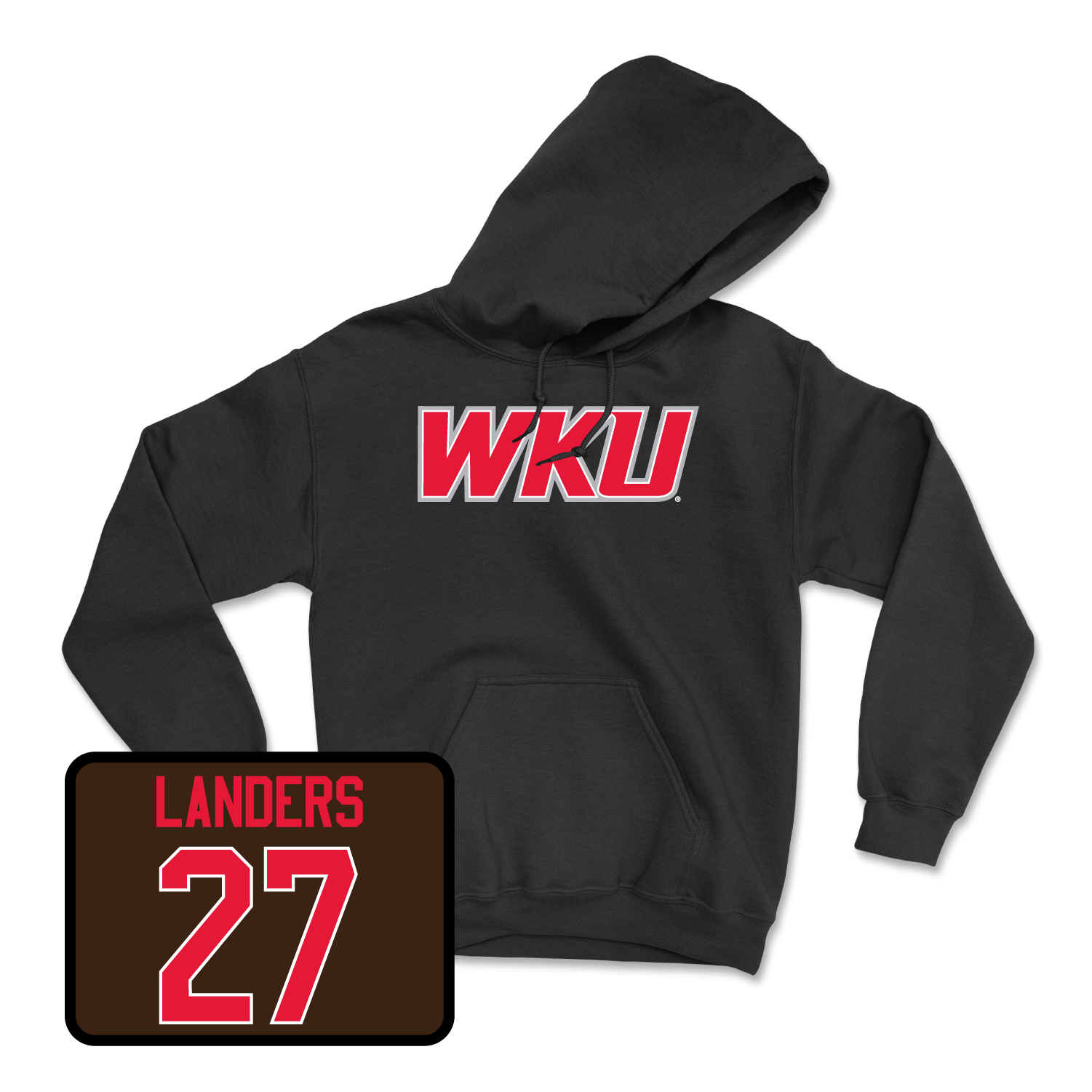 Black Football WKU Hoodie 2 Youth Small / Corey Landers | #27