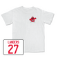 White Football Big Red Comfort Colors Tee 2 4X-Large / Corey Landers | #27