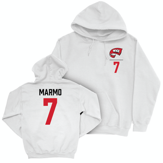 WKU Baseball White Logo Hoodie - Caleb Marmo | #7 Small