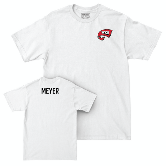 WKU Men's Golf White Logo Comfort Colors Tee - Connery Meyer Small