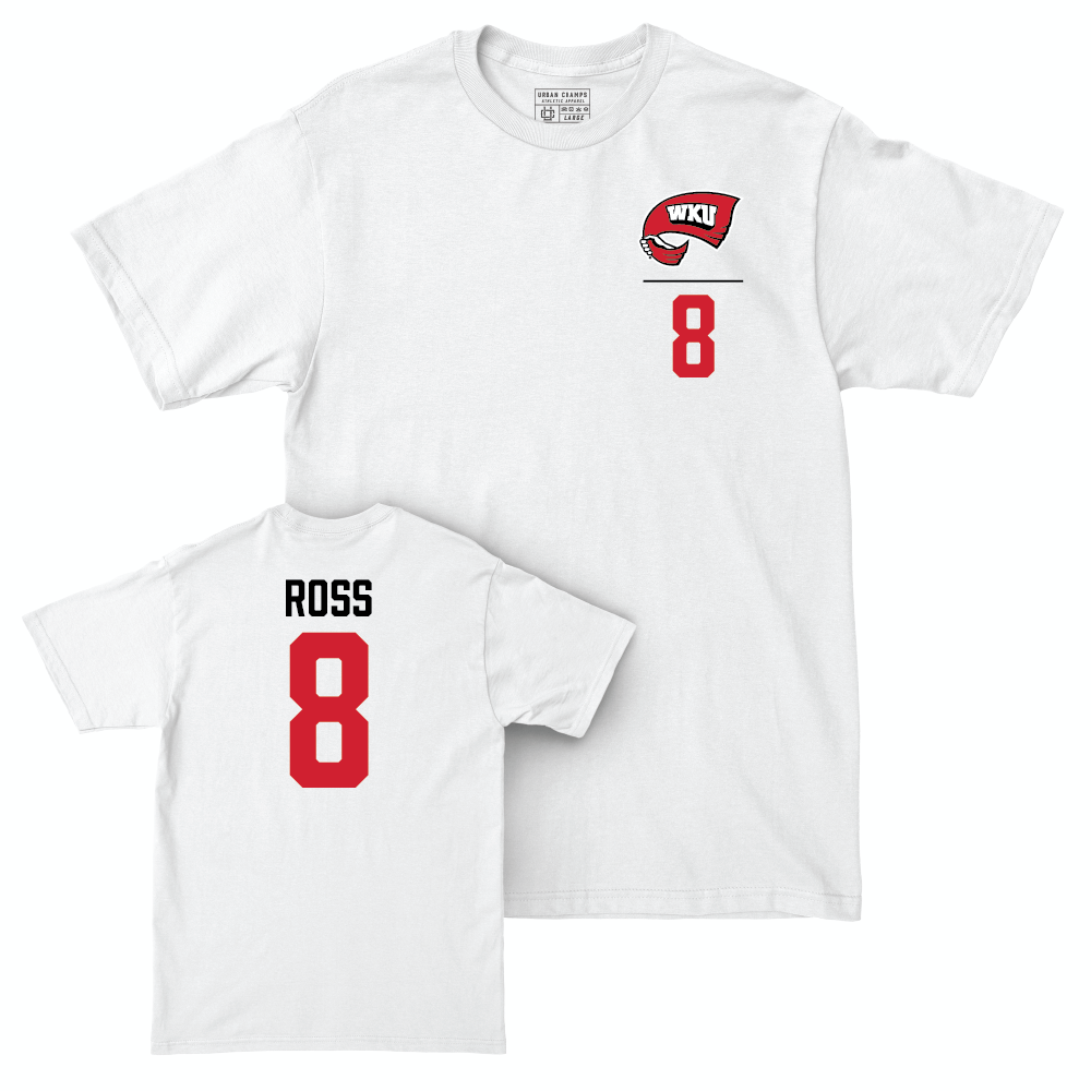 WKU Baseball White Logo Comfort Colors Tee - Camden Ross | #8 Small