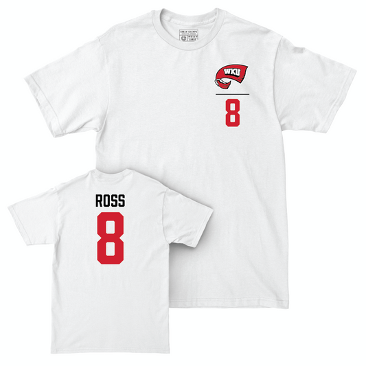 WKU Baseball White Logo Comfort Colors Tee - Camden Ross | #8 Small