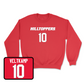 Red Football Hilltoppers Player Crew 2 Youth Large / Caden Veltkamp | #10