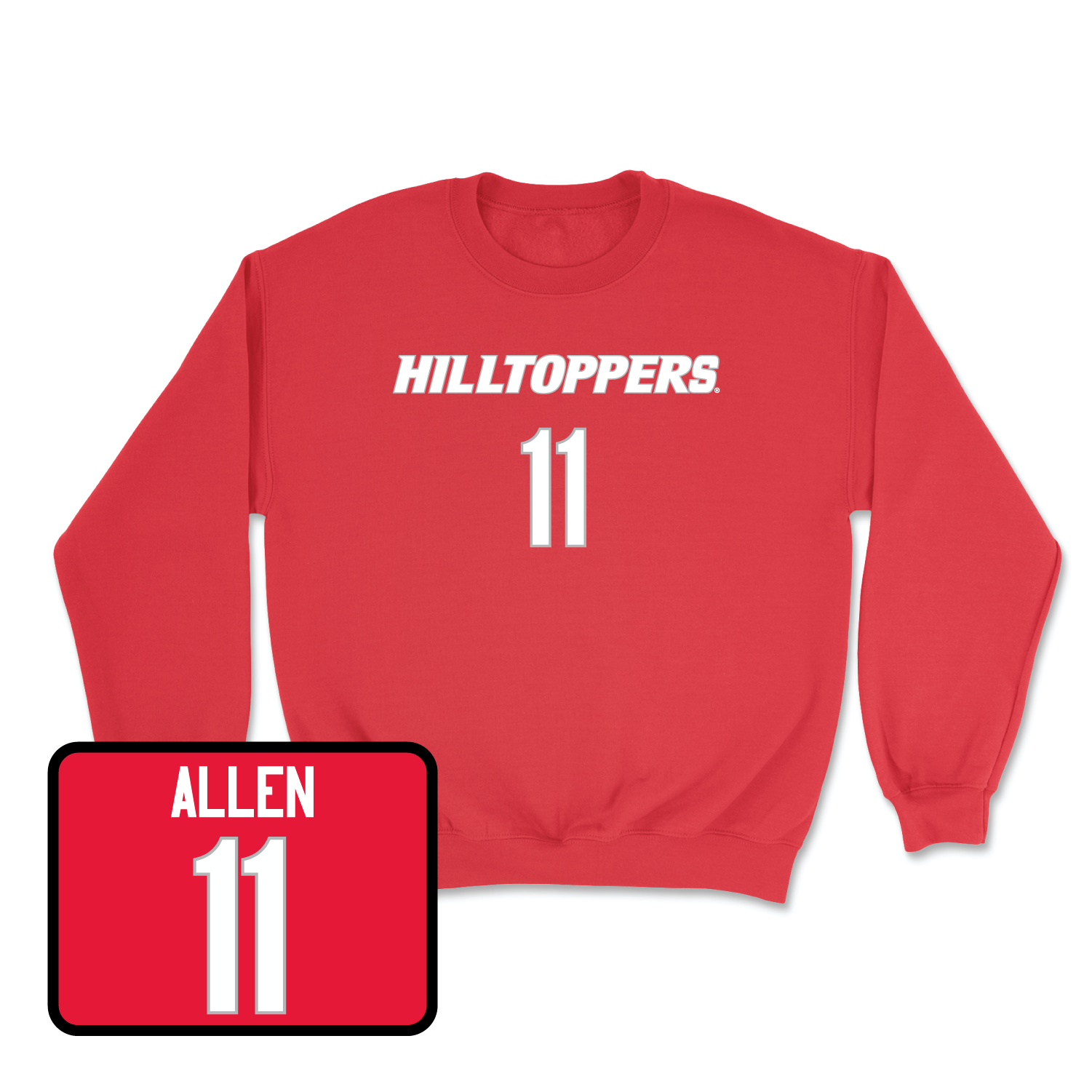 Red Men's Basketball Hilltoppers Player Crew X-Large / Dontaie Allen | #11