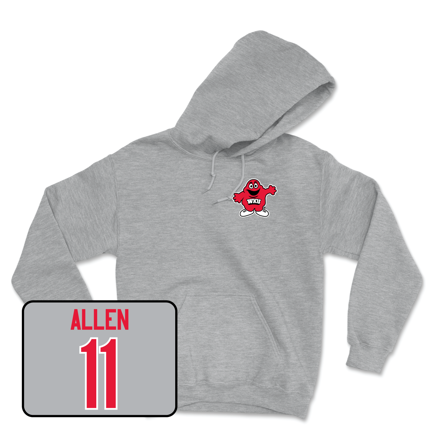 Sport Grey Men's Basketball Big Red Hoodie Small / Dontaie Allen | #11