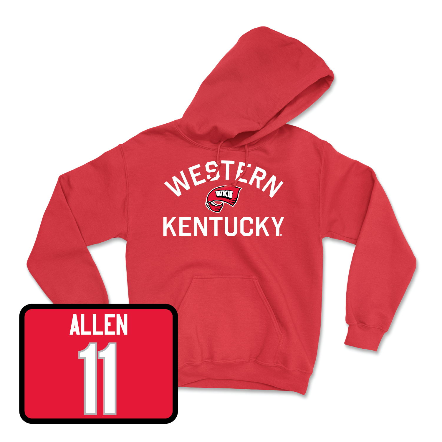 Red Men's Basketball Towel Hoodie Large / Dontaie Allen | #11