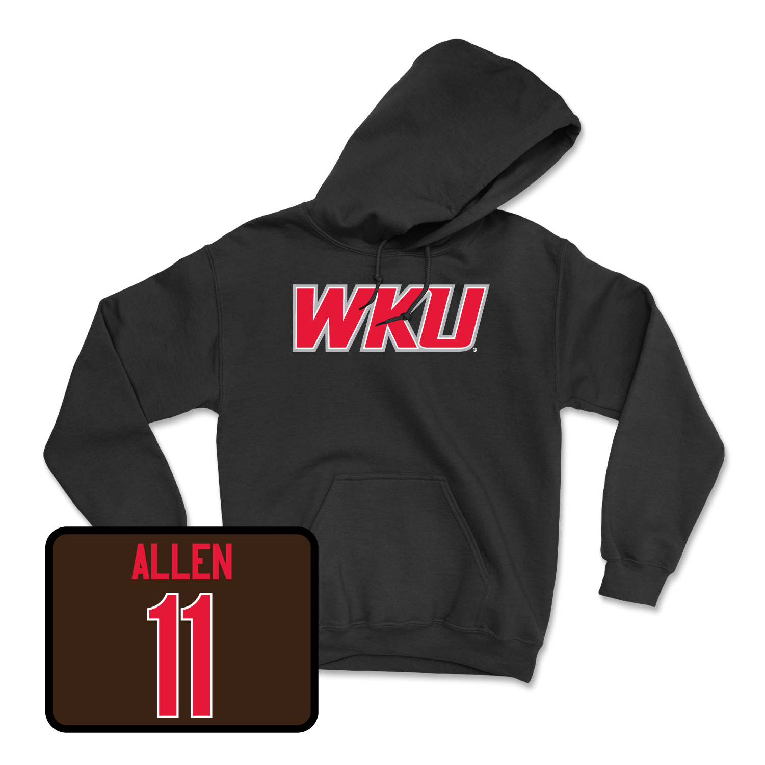 Black Men's Basketball WKU Hoodie Youth Large / Dontaie Allen | #11