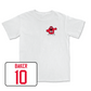 White Football Big Red Comfort Colors Tee 2 Youth Large / Desmyn Baker | #10