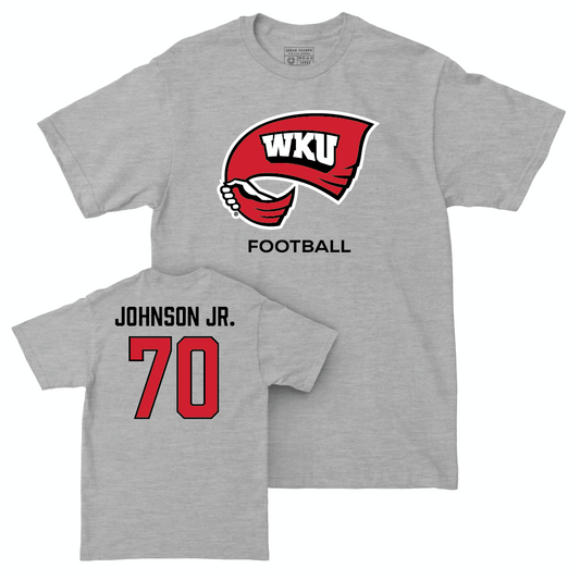 WKU Football Sport Grey Classic Tee - Darrell Johnson Jr. | #70 Small