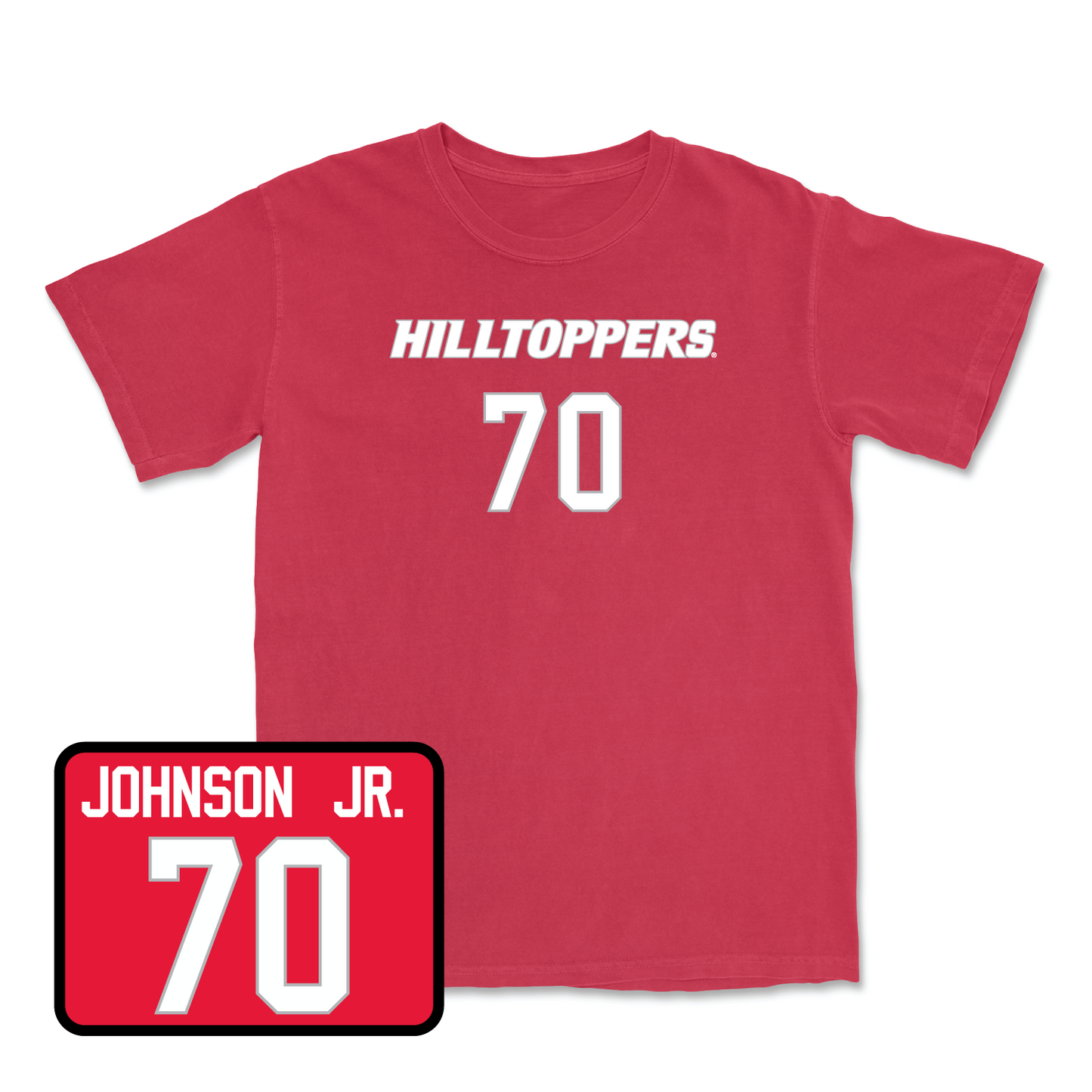 Red Football Hilltoppers Player Tee 2 Medium / Darrell Johnson Jr. | #70