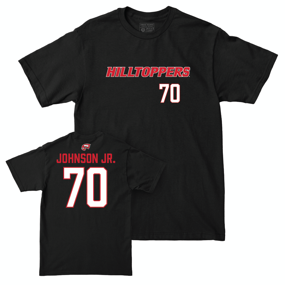 WKU Football Black Hilltoppers Tee - Darrell Johnson Jr. | #70 Small