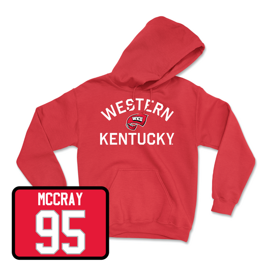 Red Football Towel Hoodie 2 Youth Small / Deante McCray | #95