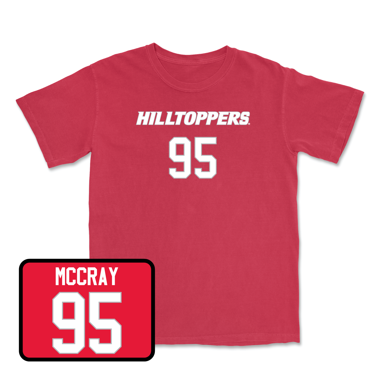 Red Football Hilltoppers Player Tee 2 4X-Large / Deante McCray | #95