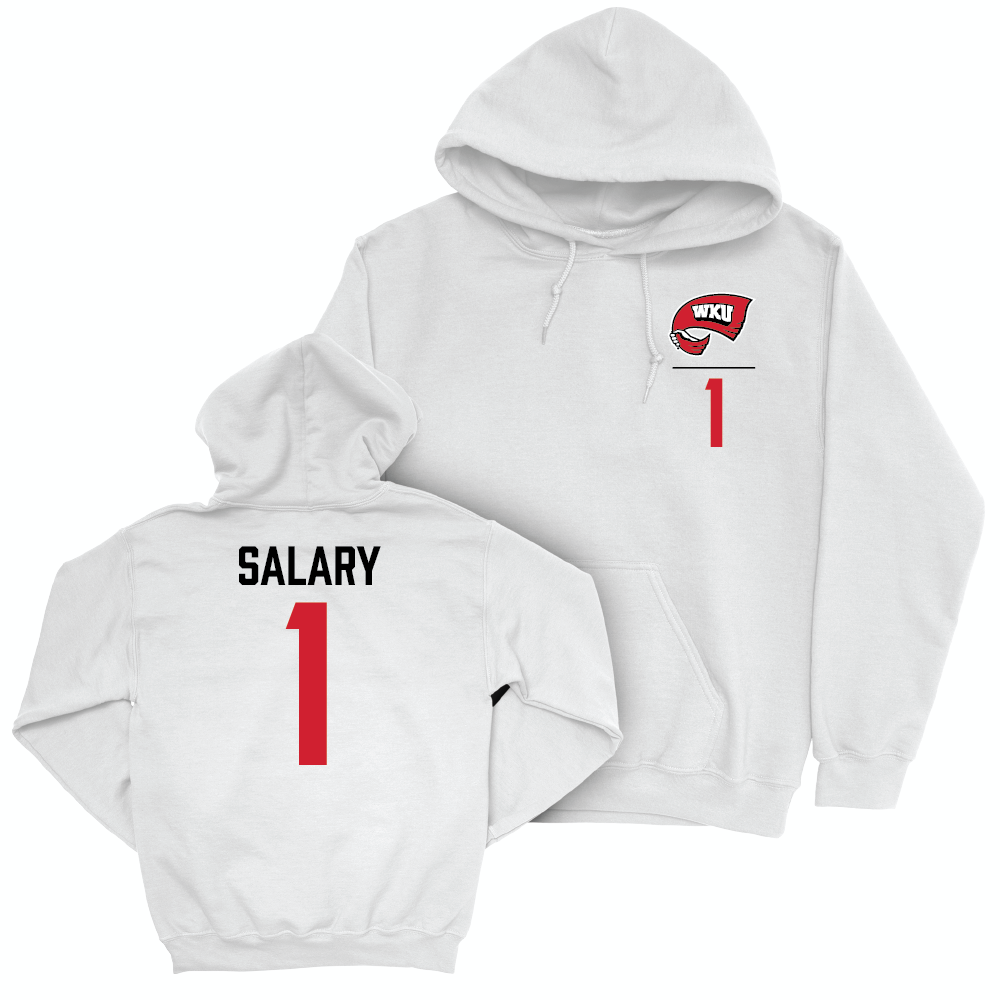 WKU Women's Basketball White Logo Hoodie - Destiny Salary | #1 Small