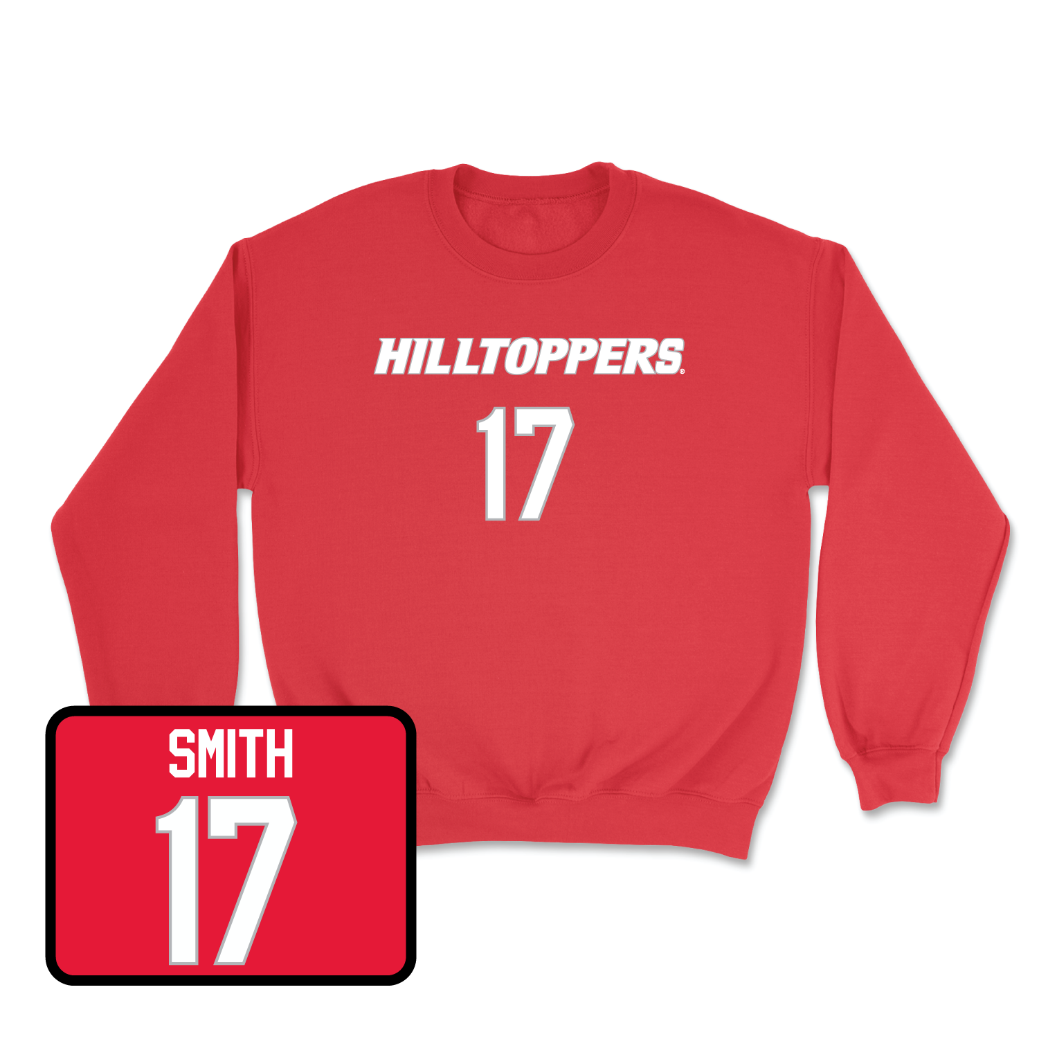 Red Football Hilltoppers Player Crew 2 Small / Dalvin Smith | #17