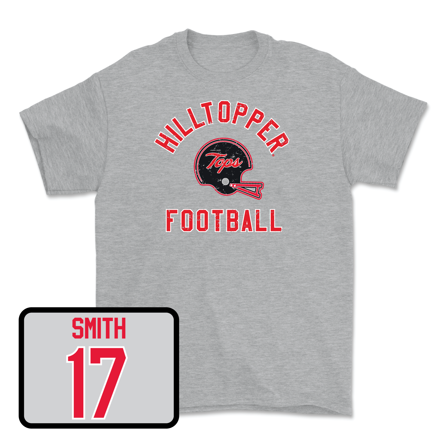 Sport Grey Football Football Helmet Tee 2 Youth Small / Dalvin Smith | #17