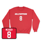 Red Football Hilltoppers Player Crew 2 Medium / Easton Messer | #8