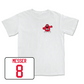 White Football Big Red Comfort Colors Tee 2 Small / Easton Messer | #8