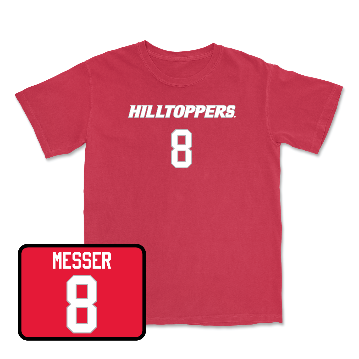 Red Football Hilltoppers Player Tee 2 Youth Small / Easton Messer | #8