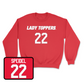 Red Women's Soccer Lady Toppers Player Crew Small / Emily Speidel | #22