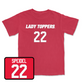 Red Women's Soccer Lady Toppers Player Tee Large / Emily Speidel | #22