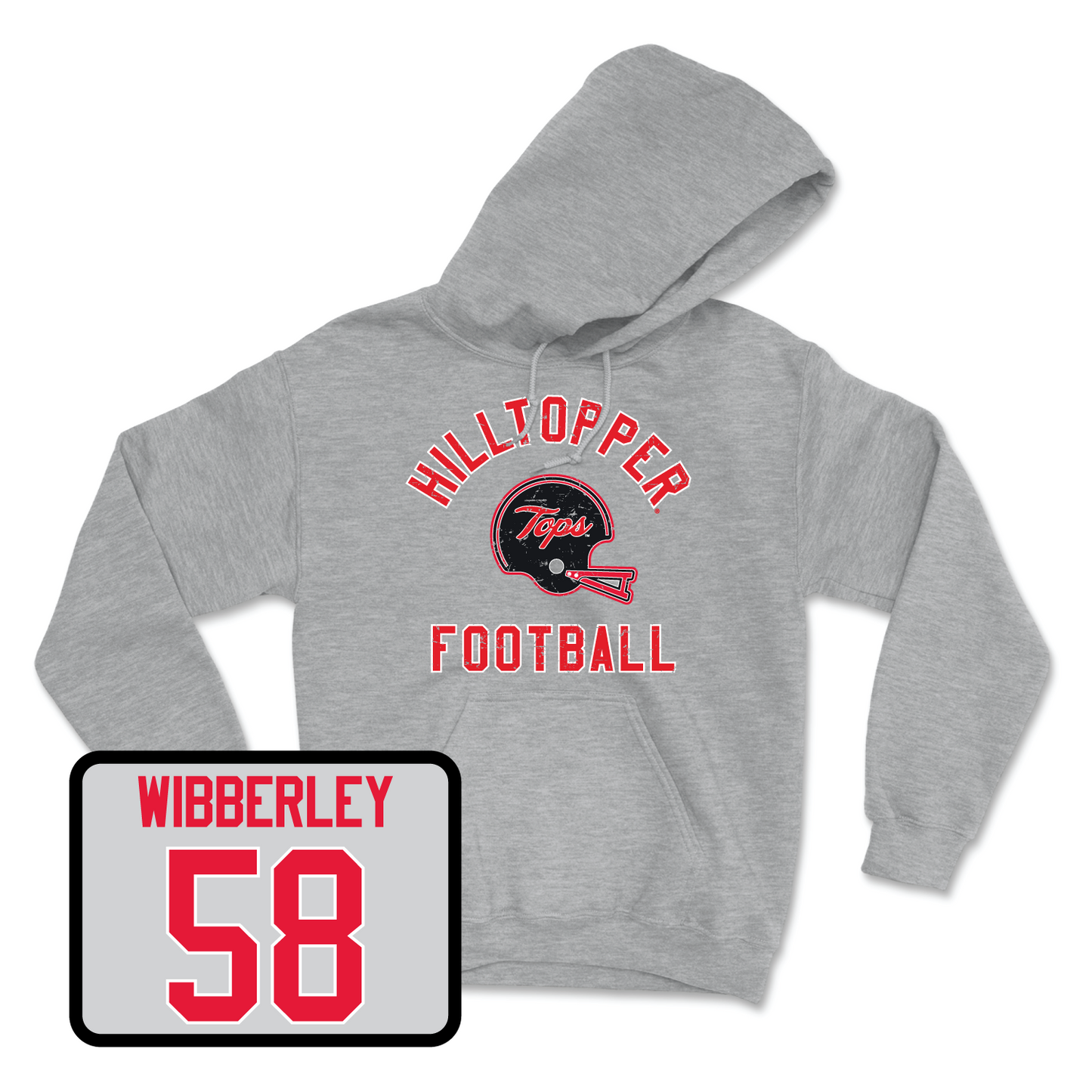Sport Grey Football Football Helmet Hoodie 3 Medium / Evan Wibberley | #58