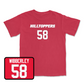 Red Football Hilltoppers Player Tee 3 Small / Evan Wibberley | #58