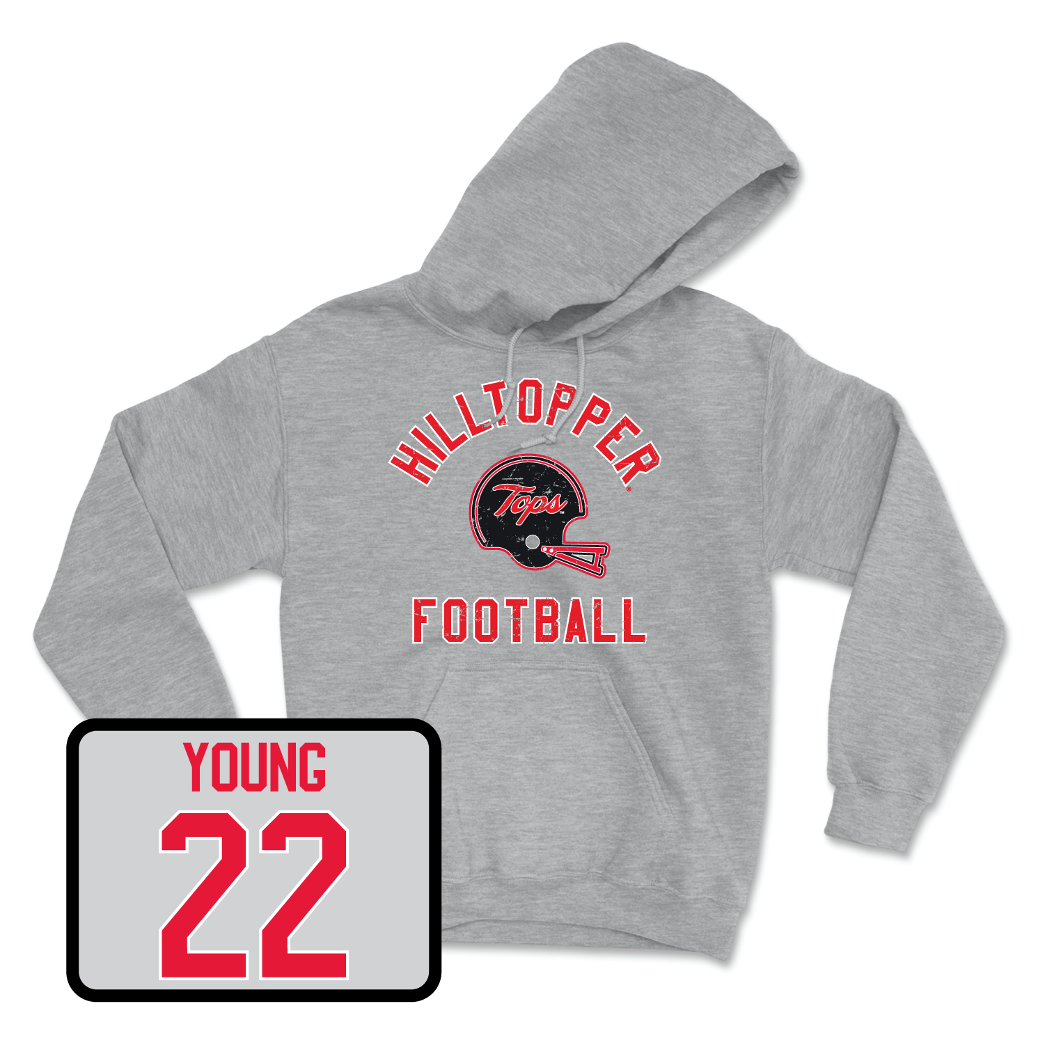 Sport Grey Football Football Helmet Hoodie 3 X-Large / Elijah Young | #22