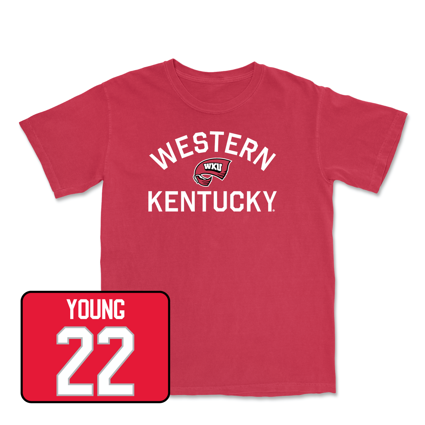 Red Football Towel Tee 3 Youth Large / Elijah Young | #22