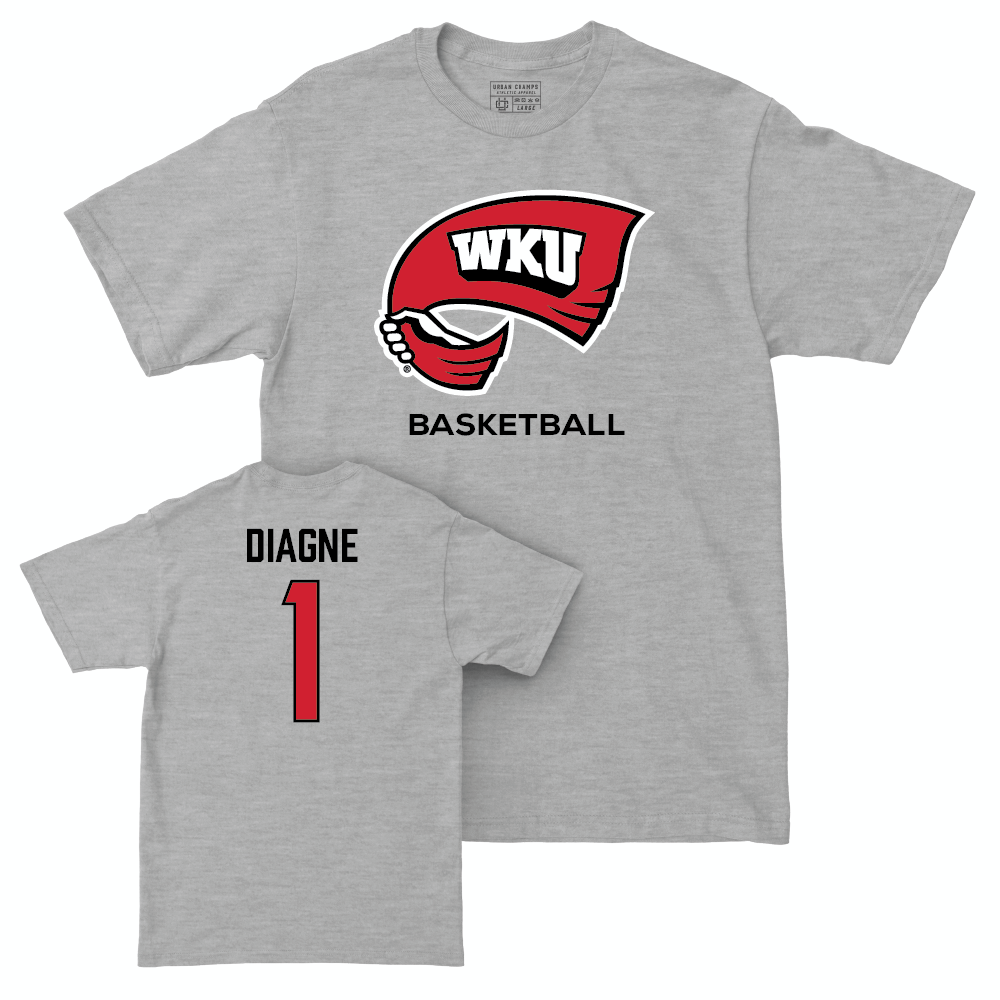WKU Men's Basketball Sport Grey Classic Tee - Fallou Diagne | #1 Small