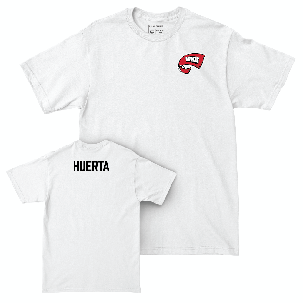 WKU Women's Track & Field White Logo Comfort Colors Tee - Gianna Huerta Small