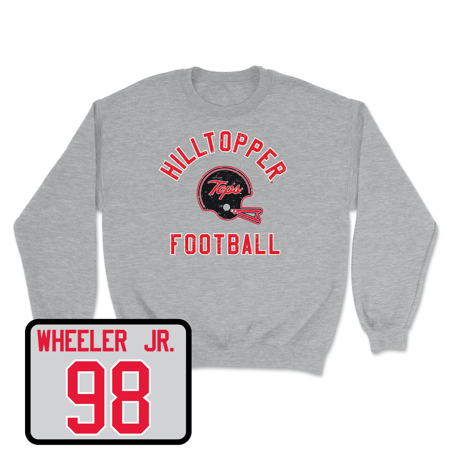 Sport Grey Football Football Helmet Crew 3 Large / Hosea Wheeler Jr. | #98