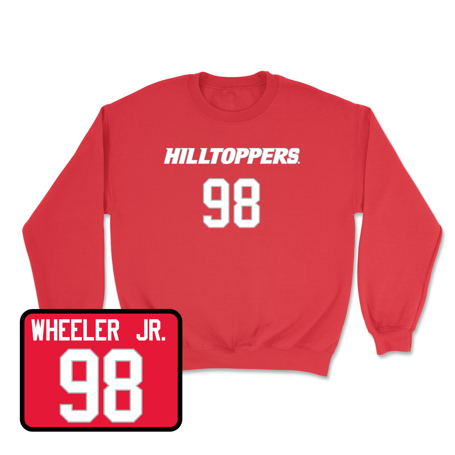 Red Football Hilltoppers Player Crew 3 Youth Medium / Hosea Wheeler Jr. | #98